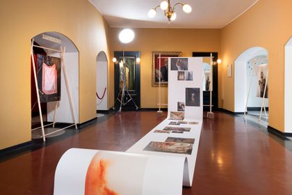 Installation view of Carolyn Drake's exhibition 'A Good Dress', The Royal Danish Theatre 2026. © Jan Søndergaard