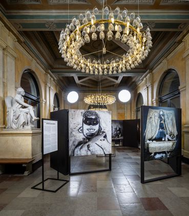 Installation view of open call winner and solo artist Roger Ballen's exhibition 'Spirits & Spaces', The Royal Danish Theatre 2026. © Jan Søndergaard