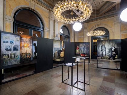 Installation view of open call winner and solo artist Roger Ballen's exhibition 'Spirits & Spaces', The Royal Danish Theatre 2026. © Jan Søndergaard