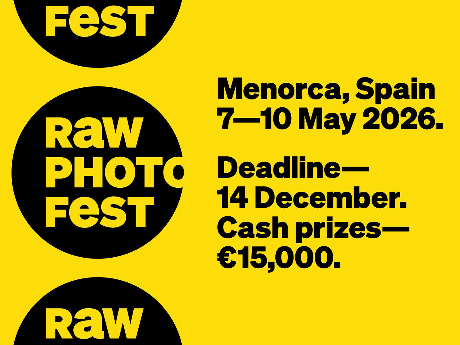 RAW PHOTO FEST 2026 OPEN CALL