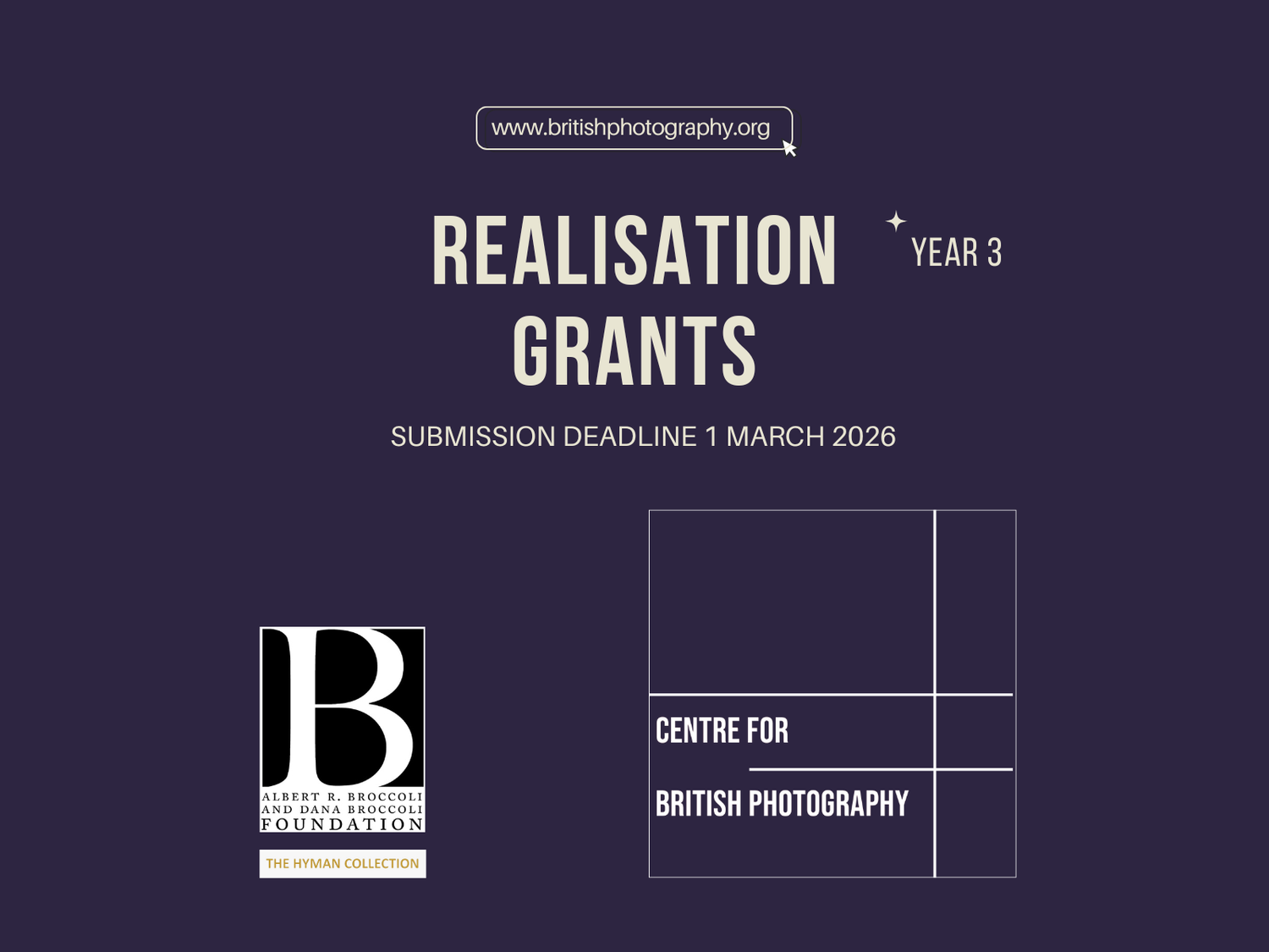 Centre for British Photography: Realisation Grants 2026